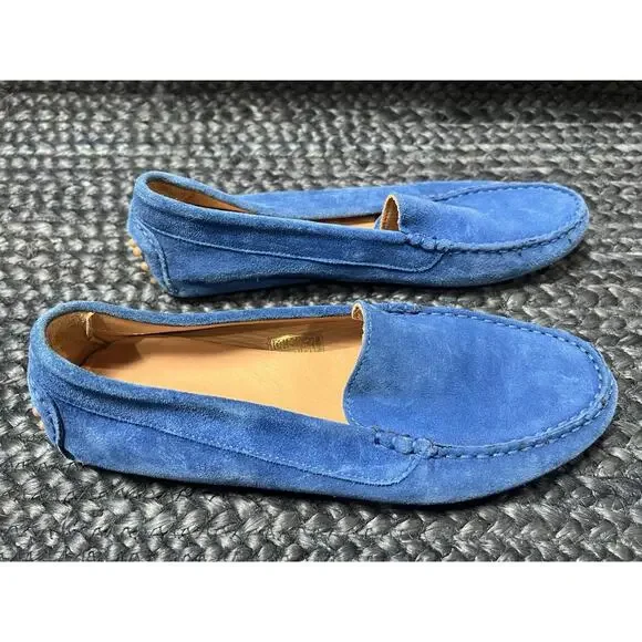 M Gemi The Felize Suede Moccasin Leather Loafers Driving Shoes Blue 39 - Picture 1 of 9